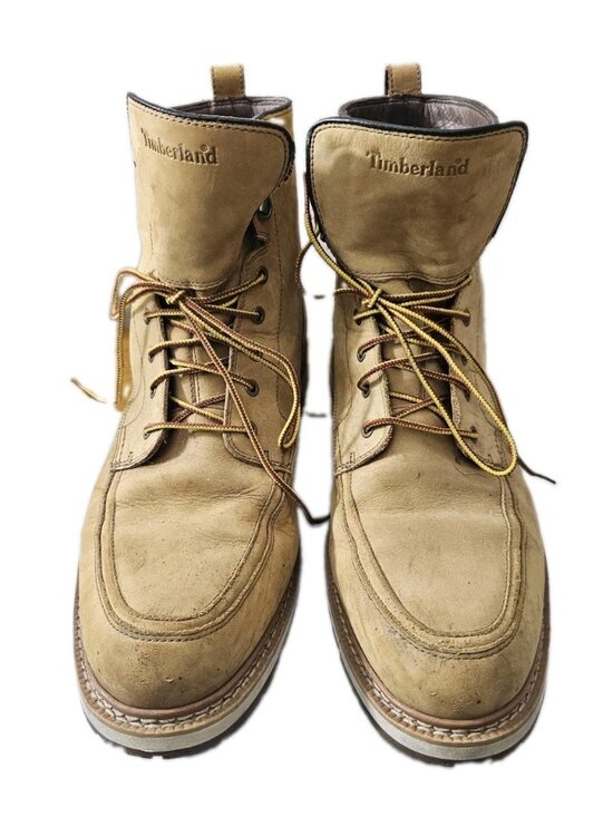 Timberland Britton Hill Moc Toe Boot Nubuck Leather Tan Size 13 Men’s Used main image 8